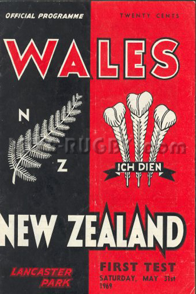 1969 New Zealand v Wales  Rugby Programme